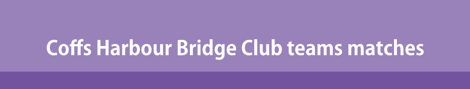 Coffs Harbour Bridge Club teams event results